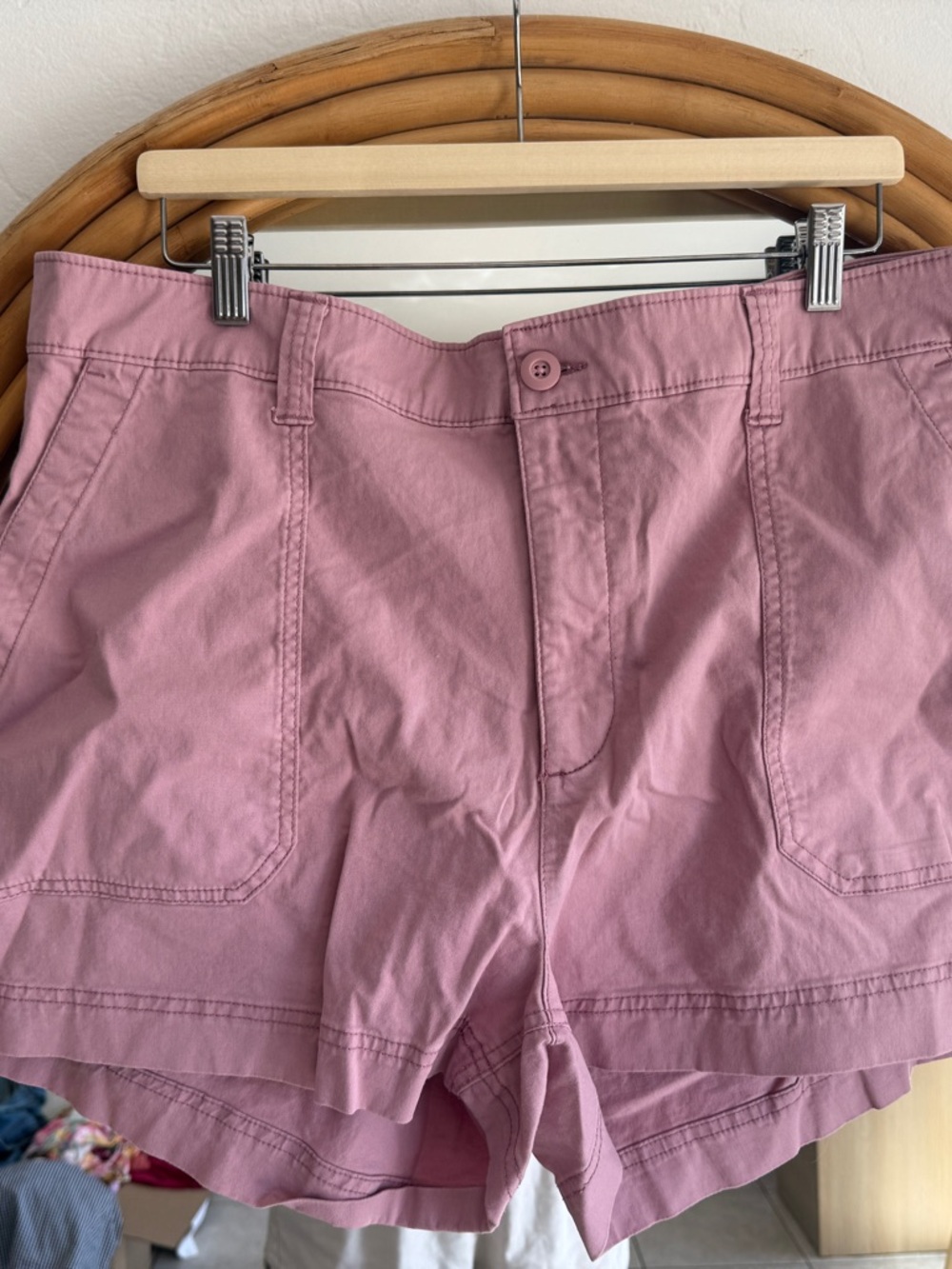 Old Navy Mauve High-Rise Utility Shorts